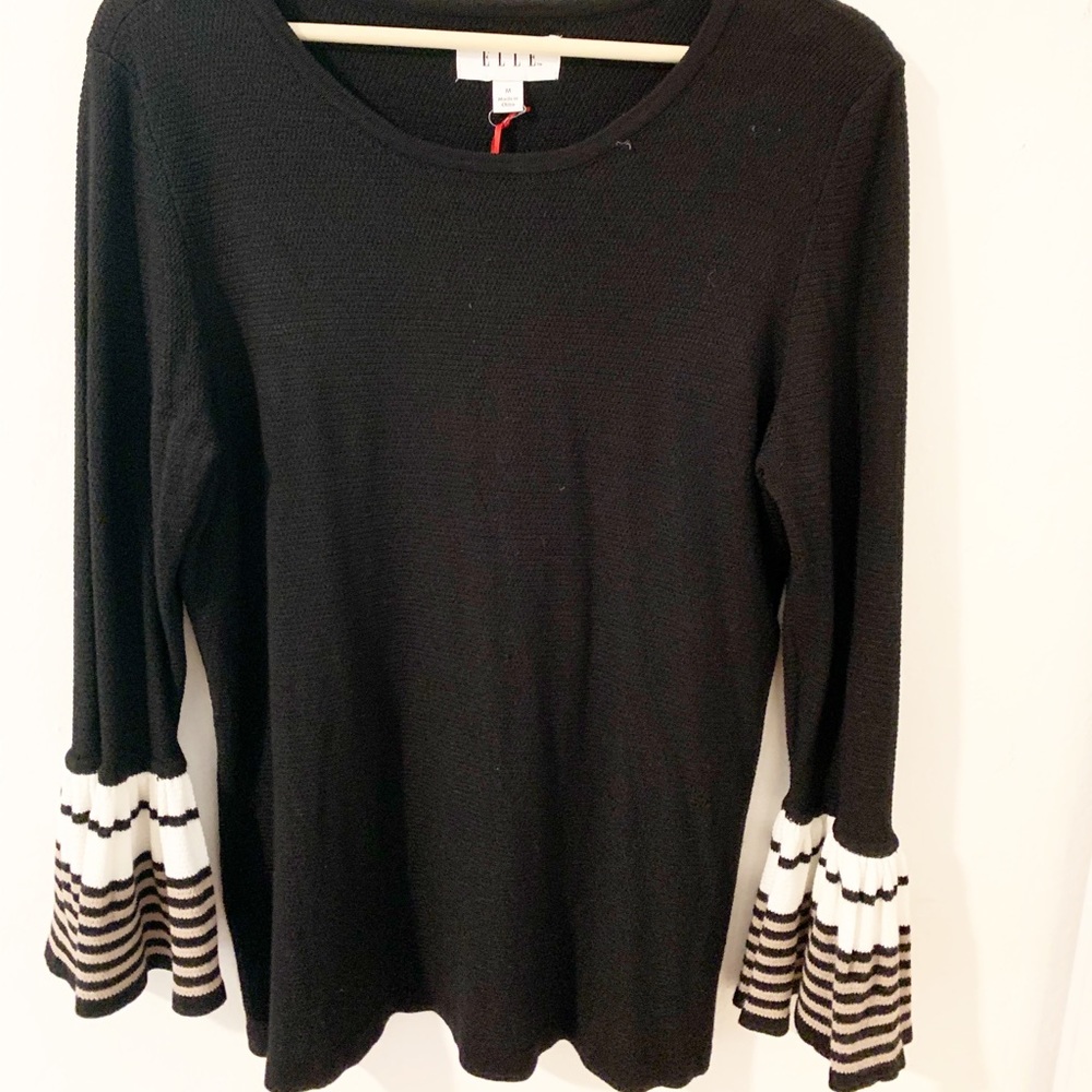 Elle Black Sweater Balloon sleeves size Medium